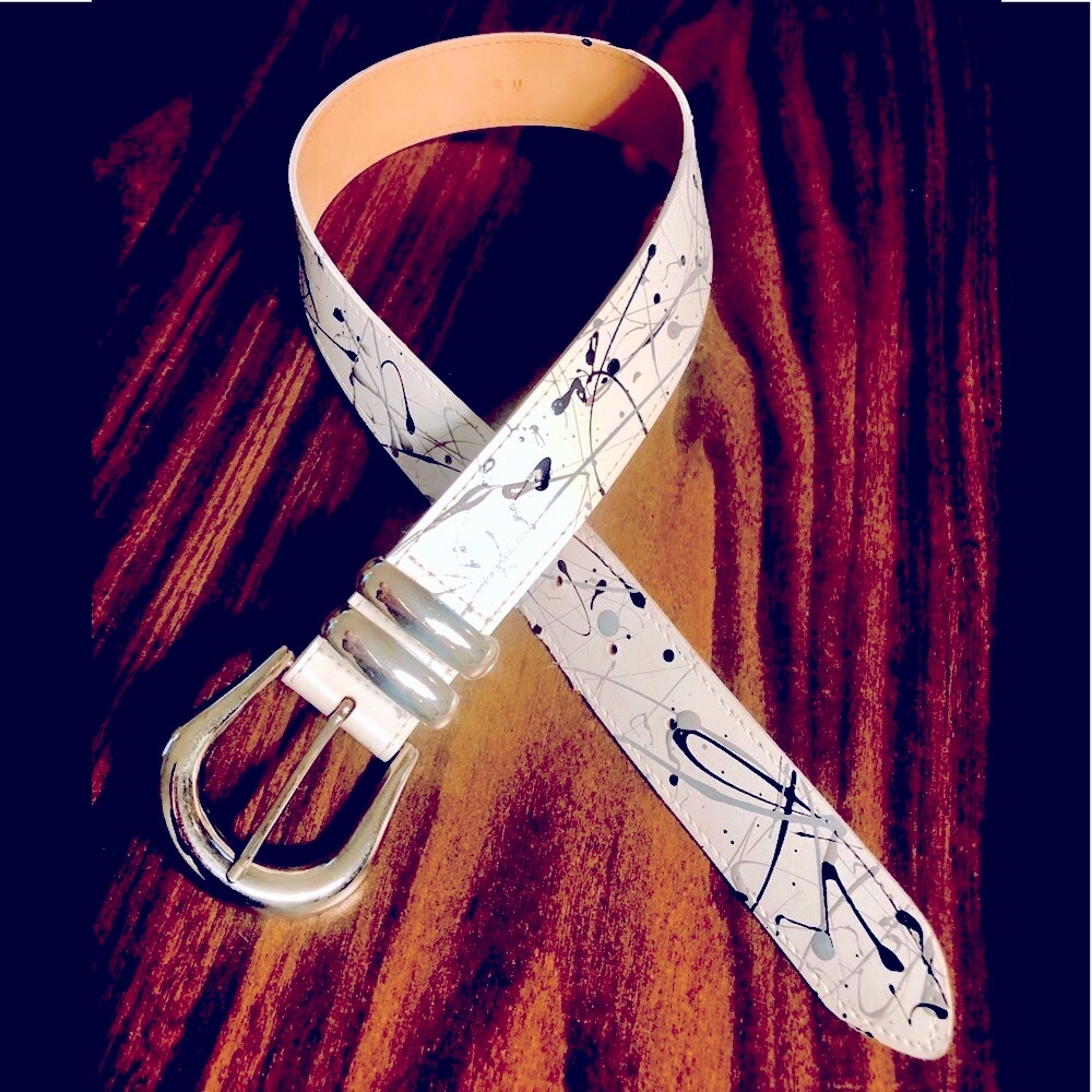 Leather chrome buckle Boston Proper 1.5”w belt - Picture 7 of 7